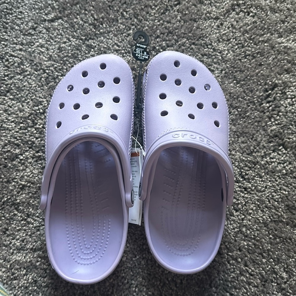 Purple crocs